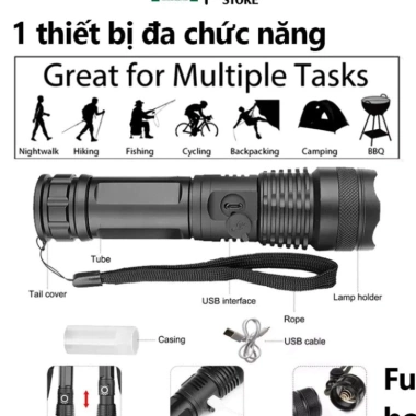 Đèn Pin Siêu Sáng Power Style Chính Hãng - Cầm Tay 4 Chế Độ, Giá Ưu Đãi 165k
