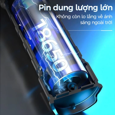 Đèn pin siêu sáng Zoom cầm tay, kính thiên văn, màn hình kỹ thuật số, Type‑C sạc nhanh, mẽ cho cắm trại và câu cá, giảm 23%