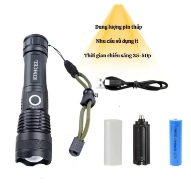 Đèn pin XHP50 siêu sáng cao cấp, cầm tay phóng to thu nhỏ, sạc lại chỉ 169k 4 Đèn pin XHP50 siêu sáng cao cấp, cầm tay phóng to thu nhỏ, sạc lại chỉ 169k 4