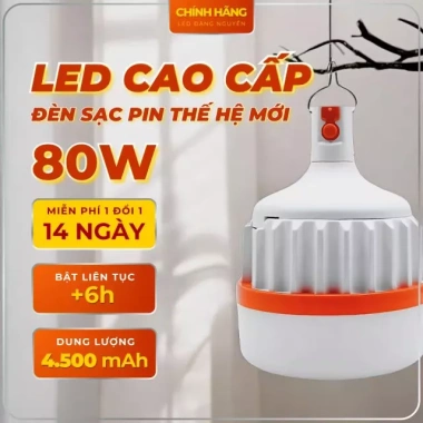Đèn sạc tích điện cao cấp 40-100W, độ bền cao, ánh sáng trắng, dễ dùng - Giá chỉ 139k 2