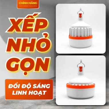 Đèn sạc tích điện cao cấp 40-100W, độ bền cao, ánh sáng trắng, dễ dùng - Giá chỉ 139k 5
