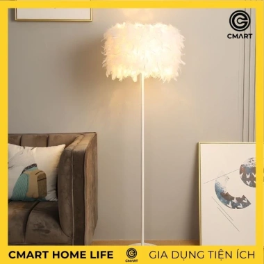 Đèn sàn lông vũ Bắc Âu CM09 cao cấp trang trí phòng khách, phòng ngủ, giảm 16% 7