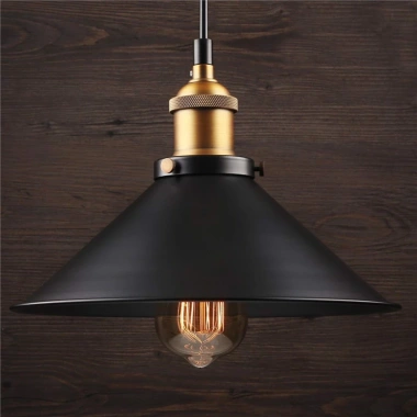 Đèn thả chao sắt sâu Đui đồng - Đèn thả chao sâu sang trọng, ánh sáng ấm, giá ưu đãi 115k