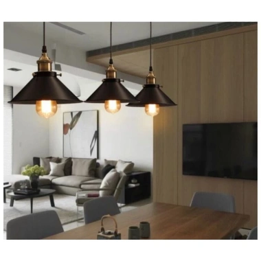 Đèn thả chao sắt sâu Đui đồng - Đèn thả chao sâu sang trọng, ánh sáng ấm, giá ưu đãi 115k