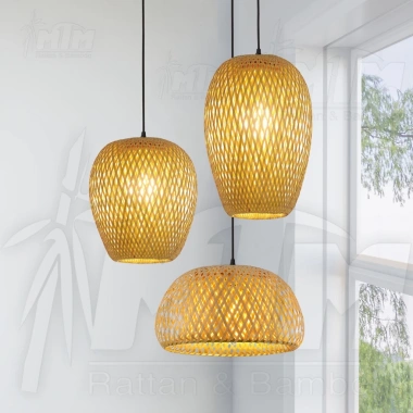 Đèn tre 2 lớp - Đèn treo trang trí giá tại xưởng, giảm còn 52.250₫, ánh sáng ấm áp