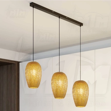 Đèn tre 2 lớp - Đèn treo trang trí giá tại xưởng, giảm còn 52.250₫, ánh sáng ấm áp