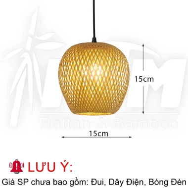 Đèn tre 2 lớp - Đèn treo trang trí giá tại xưởng, giảm còn 52.250₫, ánh sáng ấm áp
