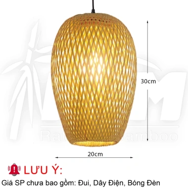 Đèn tre 2 lớp - Đèn treo trang trí giá tại xưởng, giảm còn 52.250₫, ánh sáng ấm áp