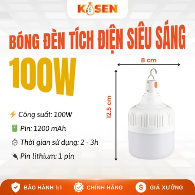 Đèn Trụ Sạc Cam Tích Điện KOSEN – Siêu Sáng, Nhỏ Gọn, Khi Cúp Điện, Mưa Bão, Du Lịch Ngoài Trời 10