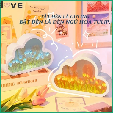 Đèn Tulip Gương Handmade Hình Đám Mây - Trang Trí Phòng Ngủ, Bàn Làm Việc, Phòng Khách, Giá 128k 7 Đèn Tulip Gương Handmade Hình Đám Mây - Trang Trí Phòng Ngủ, Bàn Làm Việc, Phòng Khách, Giá 128k 7