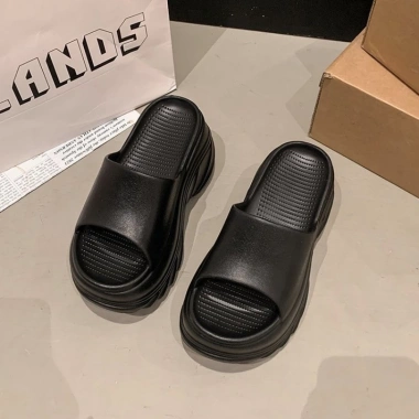Dép bánh mì đế gợn sóng, quai ngang độn 7cm, đúc liền EVA - Giá chỉ 85.000đ