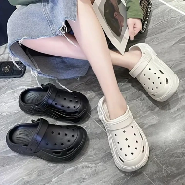 Dép bánh mì nam độn đế 4cm, đi mưa không lo trơn trượt, siêu êm, siêu bền, unisex – chỉ 78.000₫