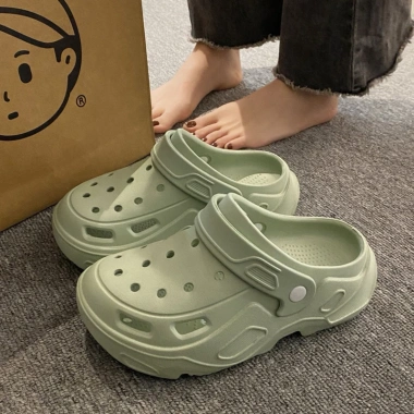 Dép bánh mì nam độn đế 4cm, đi mưa không lo trơn trượt, siêu êm, siêu bền, unisex – chỉ 78.000₫