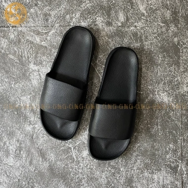 Dép bánh mì quai ngang đúc liền đen, unisex, sân vườn cà phê du lịch - 32.000 VND