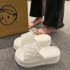 Dép bánh mì quai ngang đúc nguyên khối, độn đế 7cm cực xinh - Giá chỉ 63.000 VND