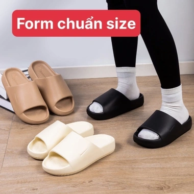 Dép bánh mì quai ngang nữ 3cm nâng đế - Đi mưa, du lịch, cặp đôi, tắm biển, 38k