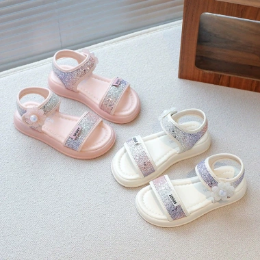 Dép Bé Gái Thời Trang Hàn Quốc Sandal Đính SeQuin Lấp Lánh - Size 26-36, Giá 159k (Giá Gốc 193.980)