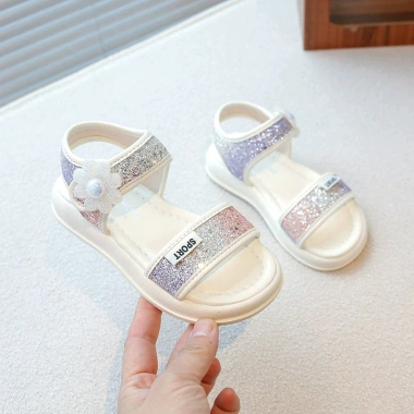 Dép Bé Gái Thời Trang Hàn Quốc Sandal Đính SeQuin Lấp Lánh - Size 26-36, Giá 159k (Giá Gốc 193.980)