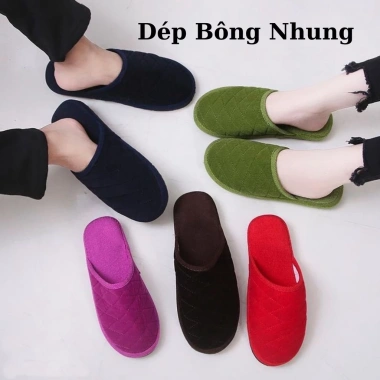 Dép Bông Giữ Ấm Freesize Giá Rẻ, Ấm Mùa Đông, Hàng Loại 1 Gửi Ngẫu Nhiên Màu 59k