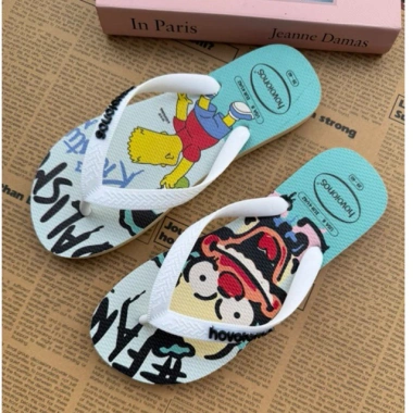 Dép cao su Simpson Bart quai trắng - Nhẹ, thoáng mát đi biển, dạo phố - 217.550₫