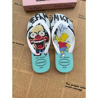 Dép cao su Simpson Bart quai trắng - Nhẹ, thoáng mát đi biển, dạo phố - 217.550₫