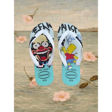 Dép cao su Simpson Bart quai trắng - Nhẹ, thoáng mát đi biển, dạo phố - 217.550₫