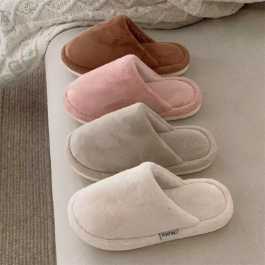 Dép Cotton XIXITIAO Màu Trơn Sang Trọng Cặp Đôi Giữ Ấm Mùa Đông Nam Nữ Giá Ưu Đãi 180k