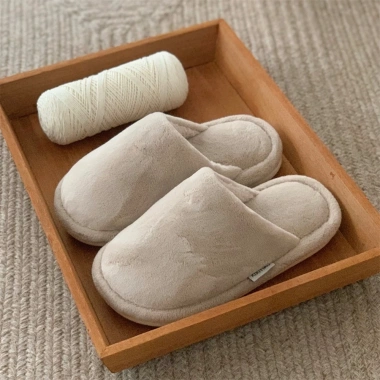Dép Cotton XIXITIAO Màu Trơn Sang Trọng Cặp Đôi Giữ Ấm Mùa Đông Nam Nữ Giá Ưu Đãi 180k