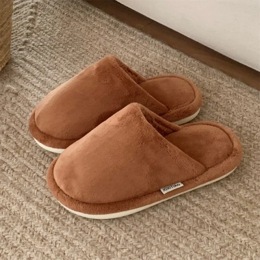 Dép Cotton XIXITIAO Màu Trơn Sang Trọng Cặp Đôi Giữ Ấm Mùa Đông Nam Nữ Giá Ưu Đãi 180k