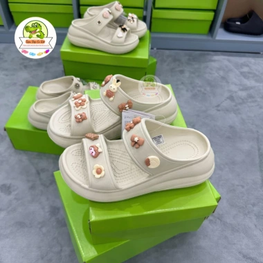 Dép Cross Sandal Nữ Đế Cao Siêu Êm + Charm 3D - Siêu Thoải Mãi Giá Ưu Đãi 281k 4