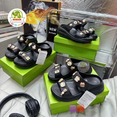 Dép Cross Sandal Nữ Đế Cao Siêu Êm + Charm 3D - Siêu Thoải Mãi Giá Ưu Đãi 281k 7