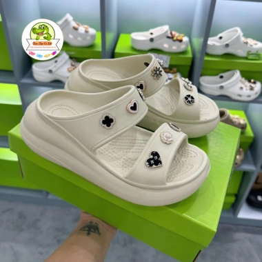 Dép Cross Sandal Nữ Đế Cao Siêu Êm + Charm 3D - Siêu Thoải Mãi Giá Ưu Đãi 281k 10