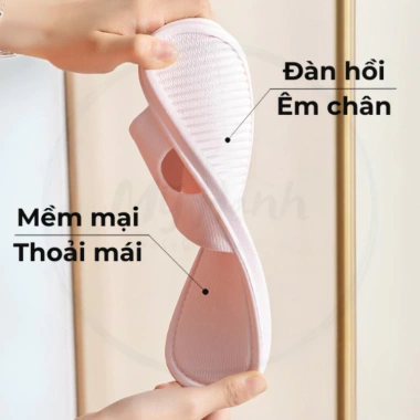 Dép đi trong nhà chữ nhật cao su đúc siêu mềm, chống trơn trượt, thích hợp văn phòng và nhà tắm - 28.800đ