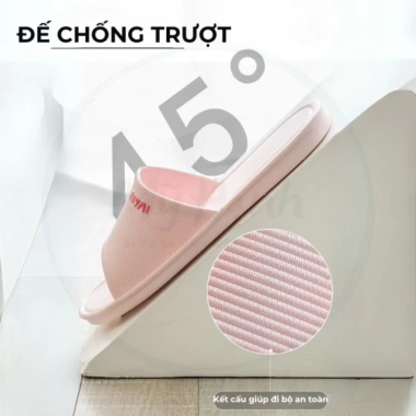 Dép đi trong nhà chữ nhật cao su đúc siêu mềm, chống trơn trượt, thích hợp văn phòng và nhà tắm - 28.800đ