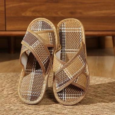 Dép Đi Trong Nhà và Văn Phòng - Giả Còi Vintage Sang Trọng, Đế Nhựa Chống Trơn, Giá 63.000đ