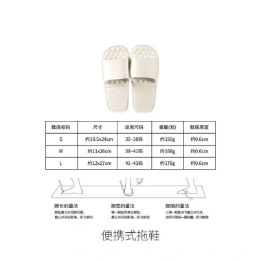 Dép du lịch gập lại siêu nhẹ, giày đi biển di động, chống trượt, phù hợp mùa hè, công sở & khách sạn - Giá ưu đãi 168k 10