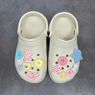 Dép Đúc Quai Hậu Charm Đế Cao 4cm Chống Trơn Trượt, Sục Nam Nữ, Hỗ Trợ Đổi Size