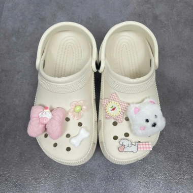Dép Đúc Quai Hậu Charm Đế Cao 4cm Chống Trơn Trượt, Sục Nam Nữ, Hỗ Trợ Đổi Size