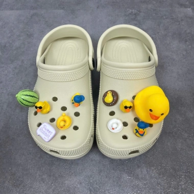 Dép Đúc Quai Hậu Charm Đế Cao 4cm Chống Trơn Trượt, Sục Nam Nữ, Hỗ Trợ Đổi Size
