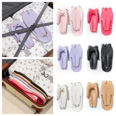 Dép gấp du lịch NBANLIKE EVA mềm, chống nước, chống trượt, thiết kế gấu xỏ ngón, phù hợp khách sạn 6 Dép gấp du lịch NBANLIKE EVA mềm, chống nước, chống trượt, thiết kế gấu xỏ ngón, phù hợp khách sạn 6