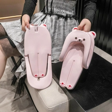 Dép gấp du lịch NBANLIKE EVA mềm, chống nước, chống trượt, thiết kế gấu xỏ ngón, phù hợp khách sạn 7 Dép gấp du lịch NBANLIKE EVA mềm, chống nước, chống trượt, thiết kế gấu xỏ ngón, phù hợp khách sạn 7