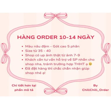 Dép guốc cao 5p gót vuông giả vân gỗ, quai da lộn nâu đậm - dễ đi, kịp Tết giảm giá 6