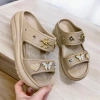 Dép hai quai nữ đế cao 7cm đi chơi, đi biển - kèm bộ charm đá thời trang 6