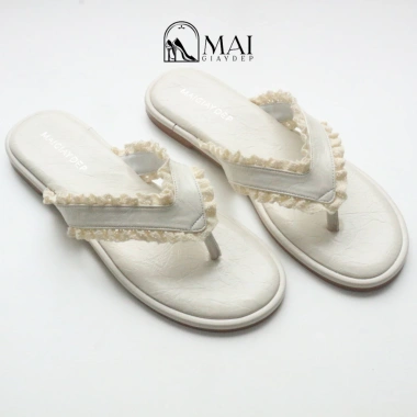 Dép kẹp nữ ONDA MAIGIAYDEP chất si mềm mịn phối ren, phù hợp đi học, đi chơi - Chỉ 189.000 VND 4