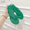 Dép kẹp nữ thời trang đi biển đế bệt xỏ ngón mũi tròn quai mảnh da bóng chống trượt 49k 9