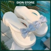 Dép kẹp nữ XIXITIAO đế cao 5cm EVA xỏ ngón nơ dễ thương - Dép đi biển DIONSTORE