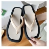 Dép kẹp xỏ ngón cao su mềm dẻo DX07 trắng sữa, chống nước, siêu nhẹ êm chân, thích hợp đi biển mưa cho nữ 2