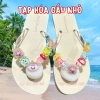Dép Kẹp Xỏ Ngón Mix Charm Đi Dã Ngoại, Biển, Du Lịch Mùa Hè Tặng 14 Sticker Giá 30k 9