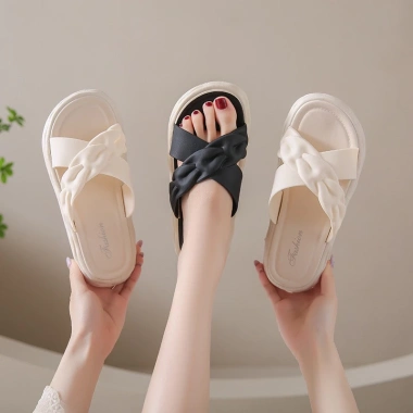 Dép Lê Chéo Nữ 2.023 Cao Cấp – Tiểu Thư Bánh Bèo, Đế Tăng Chiều Cao, Đẹp Cute Giá 75.000₫ 5