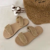 Dép lê cói 2 quai ngang trơn, siêu nhẹ, chống trơn trượt, vintage du lịch biển nữ D033 3
